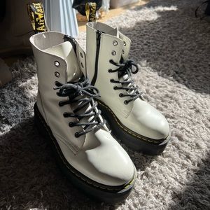 White Platform Doc Martens